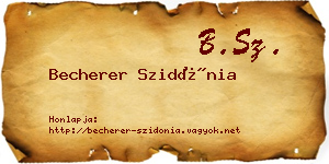 Becherer Szidónia névjegykártya